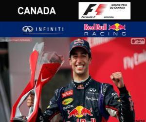 yapboz Daniel Ricciardo Kanada 2014 Grand Prix zaferi kutluyor
